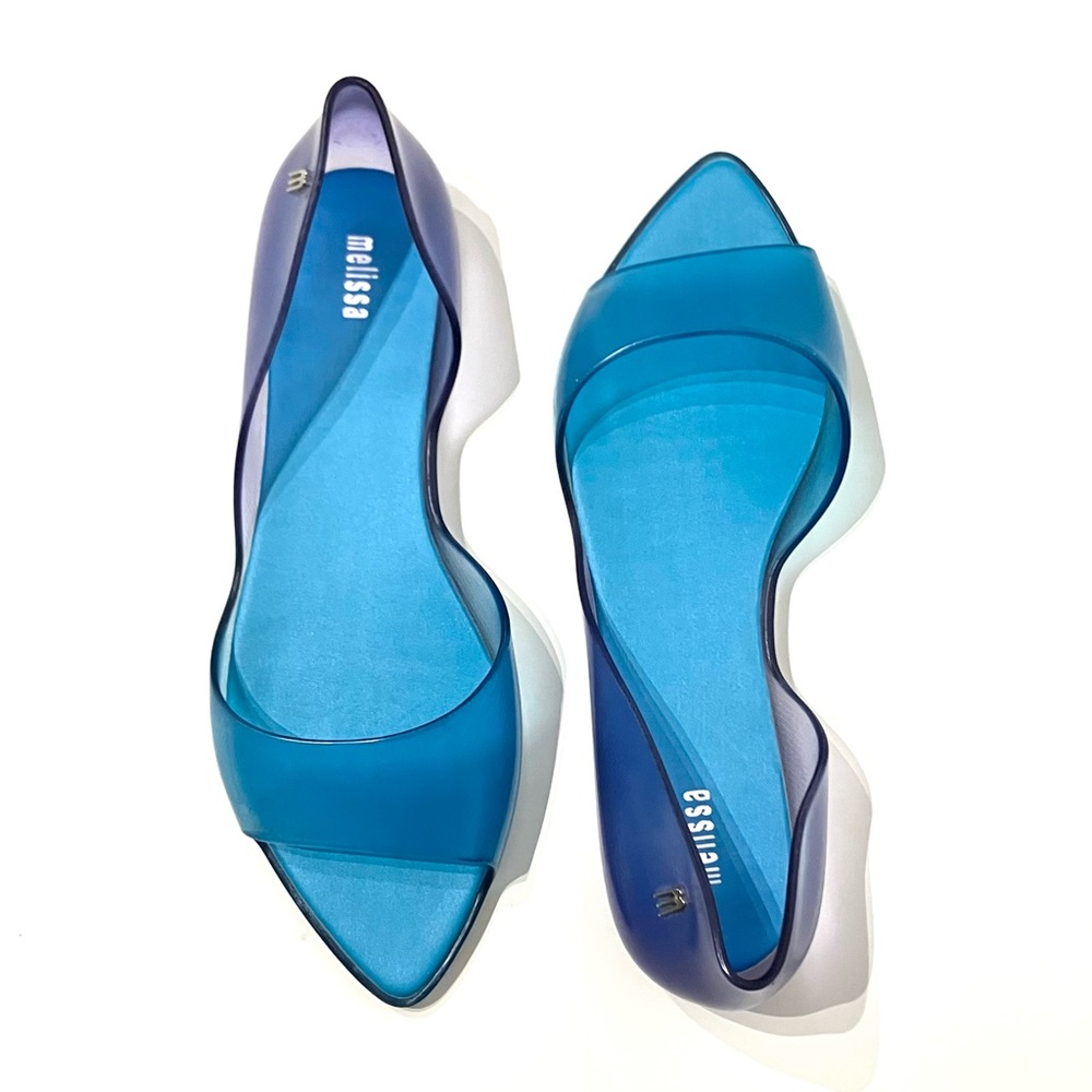 Melissa Translucent Ombré Pointed Jelly Flats 7